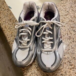 Women's Nike White and Gray Athletic Shoes